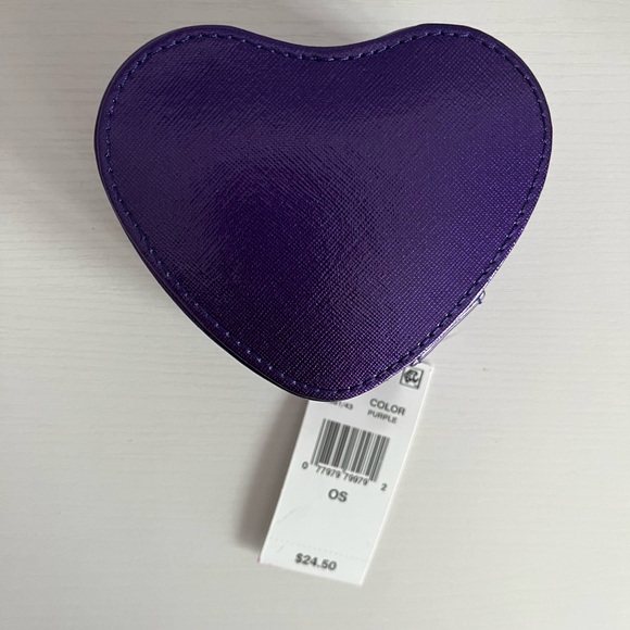 COPY - New with Tags - Stella and Max Heart Shaped Compact Jewelry Box in Purple - Picture 2 of 3